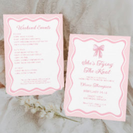 Convites Arco rosa Ela é Festa de solteira Casando