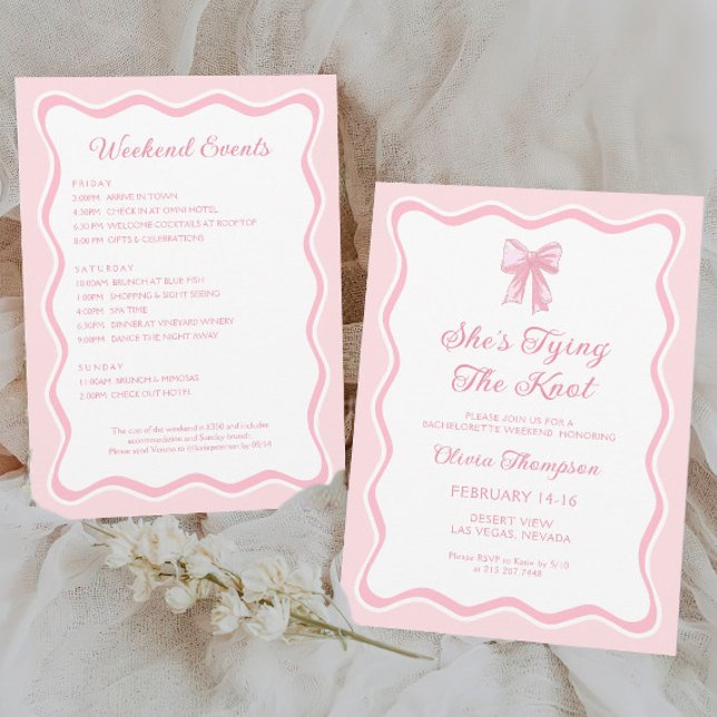 Convites Arco rosa Ela é Festa de solteira Casando (Criador carregado)