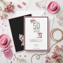 Arco Rosa Elegante 50 e Fabuloso Aniversário