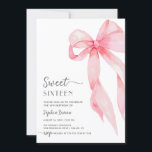 Convites Arco rosa elegante Coquette Doce Dezesseis Anivers<br><div class="desc">Celebrar uma ocasião importante com um doce convite de 16 anos de 16 anos de "Arco rosa elegante". Com tons cor-de-rosa macio e um delicado arco de coquete, este design exude graça e charme, perfeitamente adequado para uma celebração chique e sofisticada. A elegante tipografia acrescenta um toque refinado, fazer este...</div>