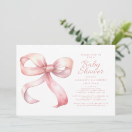 Convites Arco Rosa Elegante Menina Chá Blush