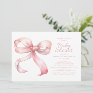 Convites Arco Rosa Elegante Menina Chá Blush