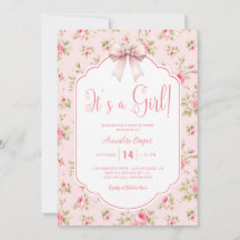 Arco Rosa Floral É um Chá de fraldas