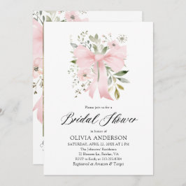 Convites Arco rosa moderno Amor Floral em Chá de panela Blo