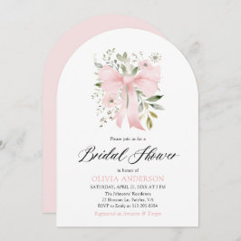 Convites Arco rosa moderno Chá de panela oral