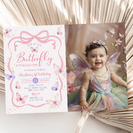 Convites Arco Rosa Nossa Pequena Borboleta Foto De Aniversá