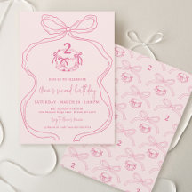 Arco Rosa-Rosa-segundo aniversário Desenhado à Mão