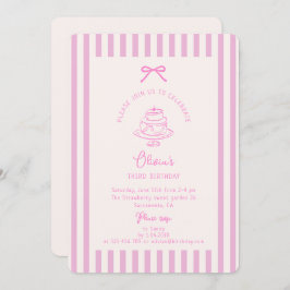 Convites Arco Rosa, Rosa Strike | Aniversário roxo