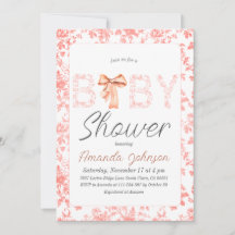 Arco rosa Toile de Jouy Chá de fraldas Floral