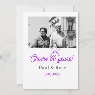 Convites Arco roxo comemora 60 anos de casamento 
