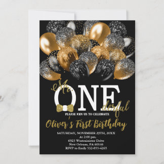 Convites Arco Tie, Balões 1rua Dia, Sr. OneMaravilhoso Aniv