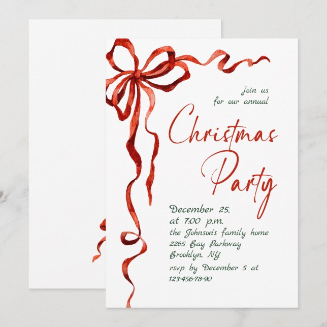 Convites Arco Vermelho de Natal Caprichoso e Divertido para (Frente/Verso)