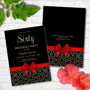 Convites Arco Vermelho Geométrico 60º Aniversário do Egito 