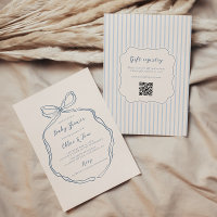 Arco Whimsical Blue Stripes Chá de fraldas