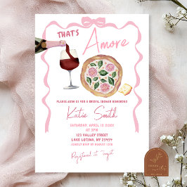 Convites Arco Whimsical, vinho italiano e pizza, que é Amor