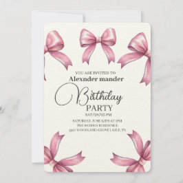 Convites Arcos cor-de-rosa, Trendy Girl Festa de aniversári