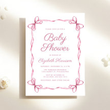 Arcos de coquete elegantes Chá de menina rosa