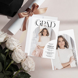 Convites Arcos de Graduação Elegantes com Quadros de Fotos