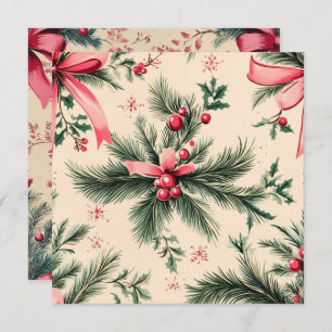 Convites Arcos e Berries de Pinkmas de Vintage Imprimível