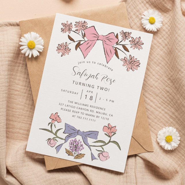 Convites Arcos rosa e Festa de aniversário brilhante (Criador carregado)