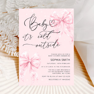 Convites Arcos Rosa Elegantes Frio Chá de fraldas Rapariga