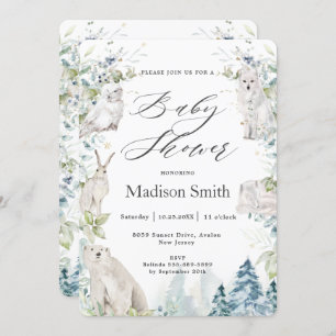 Convites Árctico Inverno Chá de fraldas alpino Neutro