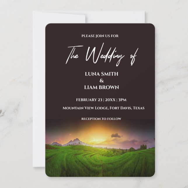 Convites Área rural | nascente | Sunset (Frente)