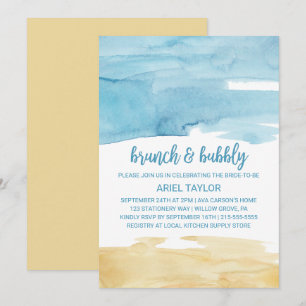 Convites Areia Aquarela e Brunch do Mar e Borracha
