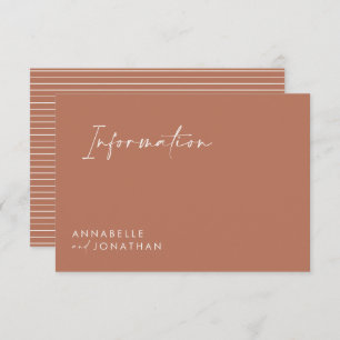 Convites Argumento de casamento, informação de terracota mo