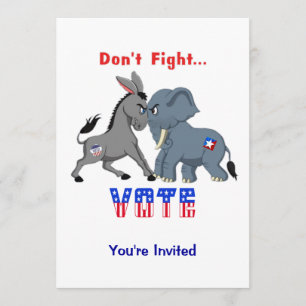Convites ARGUMENTO DE Elefante e Donkey Não lute contra o V