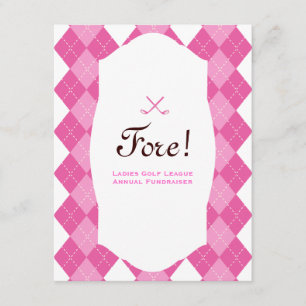 Convites Argyle do Partido de Golfe das Mulheres Rosa