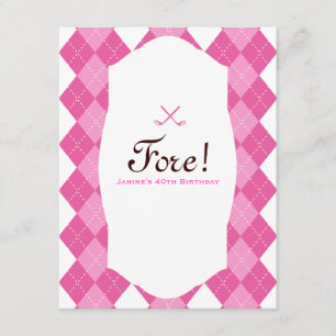 Convites Argyle do Partido de Golfe das Mulheres Rosa