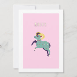 Convites Áries Rosa, impressão de signo zodiacal, signo est