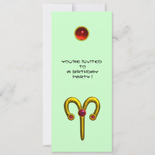 Convites ARIES RUBY, vermelho-claro