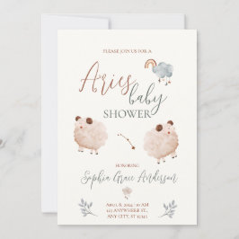 Convites Aries Zodiac - chá de fraldas