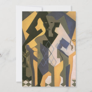 Convites Arlequim à Mesa de Juan Gris, Cubismo Vintage