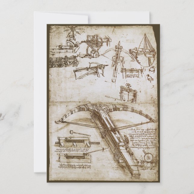 Convites Arma de Besta Gigante de Leonardo da Vinci (Frente)