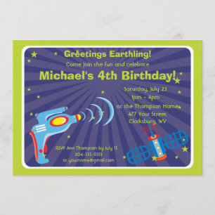 Convites Arma de raio estrangeira customizável