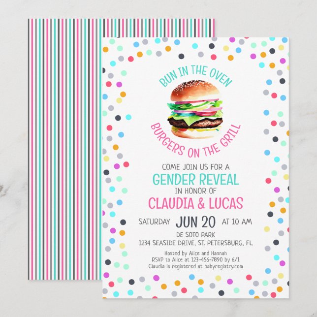 Convites Arma na Revenda de Gênero do CHURRASCO Forno (Frente/Verso)