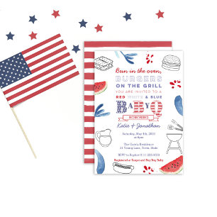 Convites Arma no Forno, Burgueiros no Chá de fraldas Grill