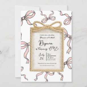 Convites Armação de Arco Dourado Arco com Laço Rosa Primeir