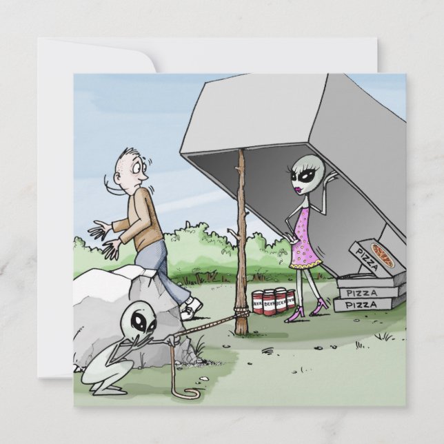 Convites Armadilha de Homem Alienígena Despedida de Solteir (Frente)