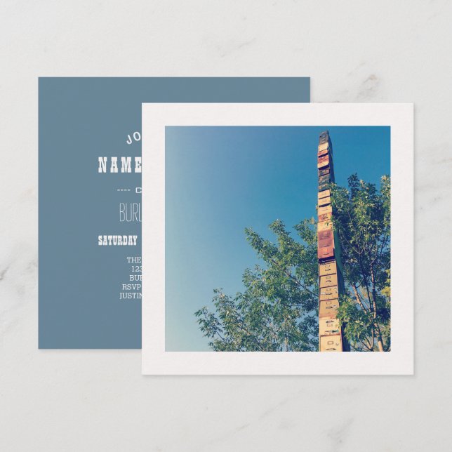 Convites armários empilhados em burlington vermont (Frente/Verso)