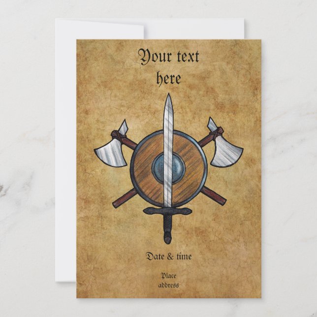 Convites Armas medievais (Frente)