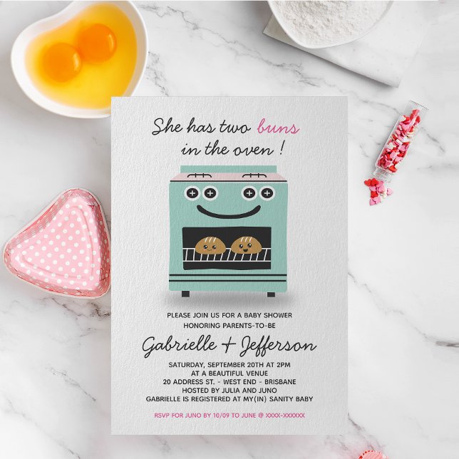 Convites Armas Verdes e Rosa no Chá de fraldas dos Gêmeos F (Criador carregado)