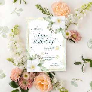 Convites Aroma de Maçã Flor Aquarela Floresta Aniversário