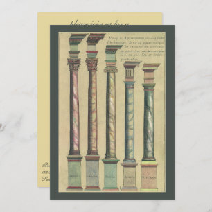 Convites Arquitetura Renascentista Vintage; Partido da Refo