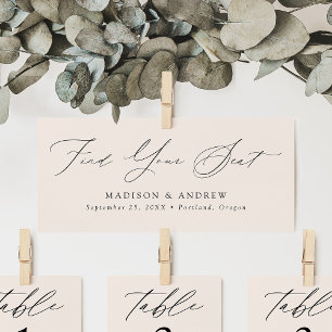 Convites Arranjo de Script Moderno Encontre a sua placa de 