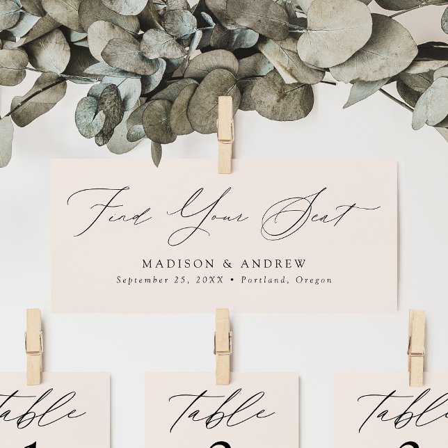 Convites Arranjo de Script Moderno Encontre a sua placa de  (Criador carregado)