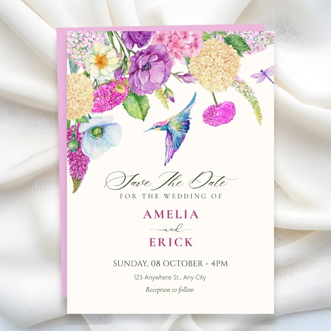 Convites Arranjo floral de aquarela casamento (Criador carregado)